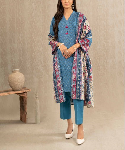 linen 3 Piece Suit (Unstitched)