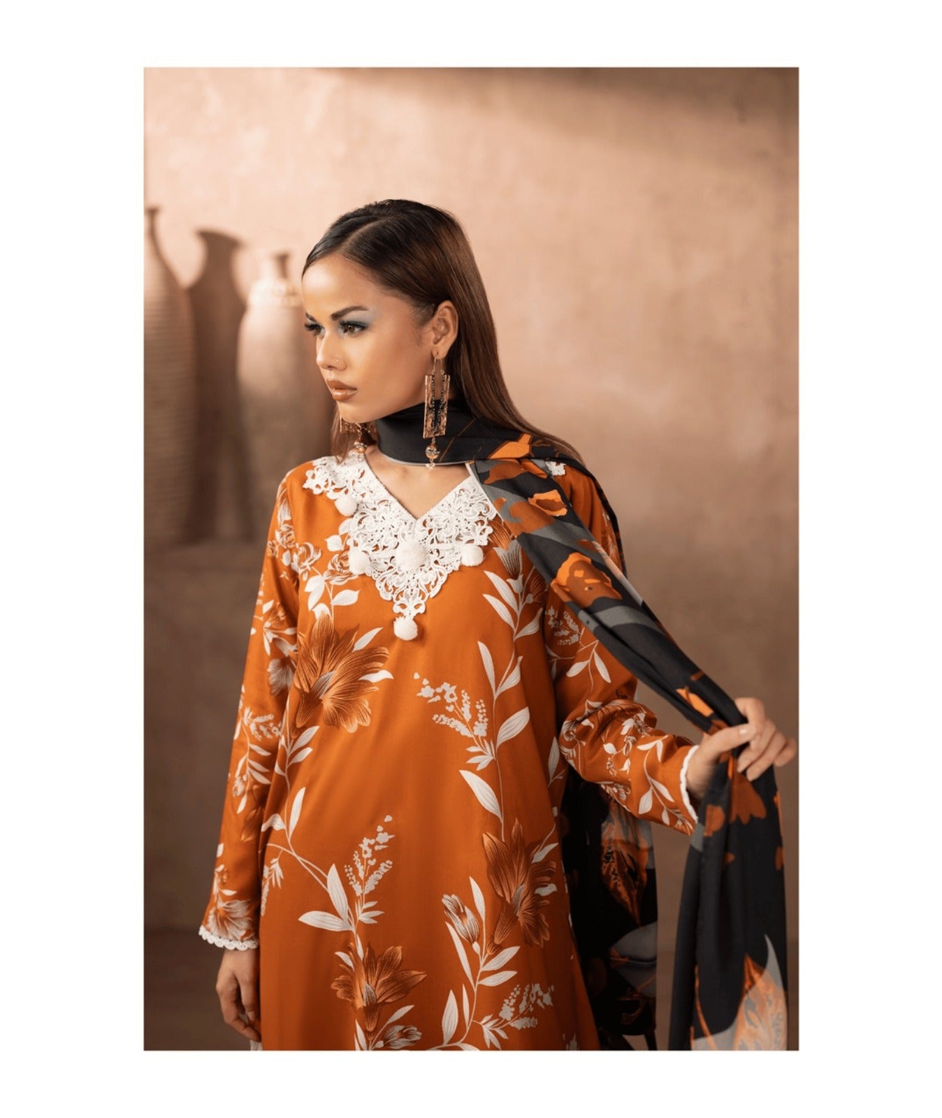 Premium Twill Marina Printed 3-Piece Suit for Women