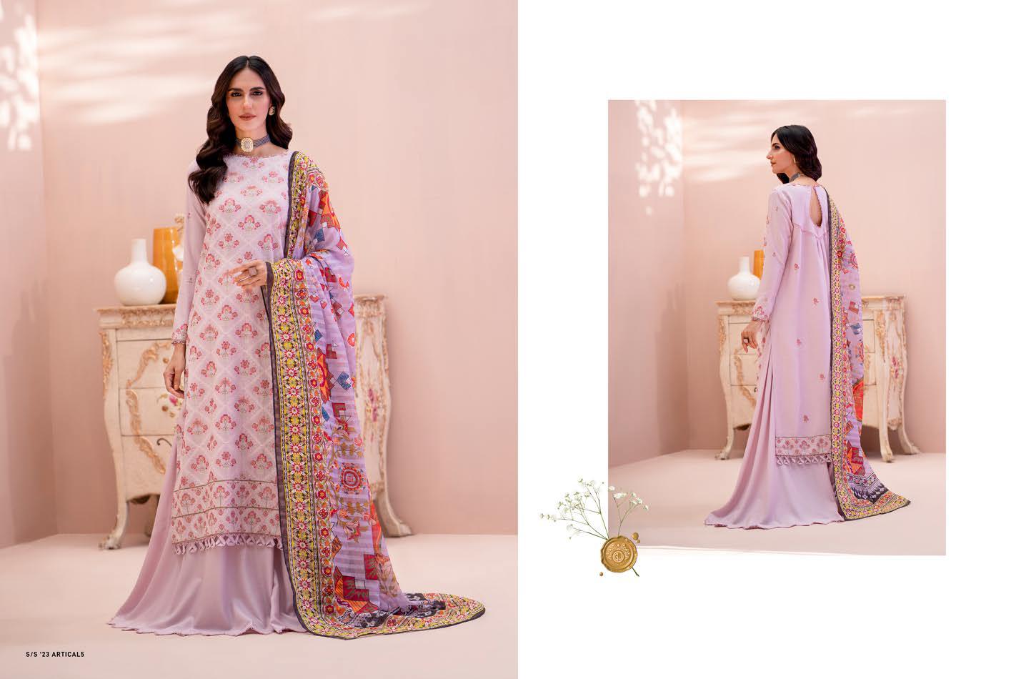The Lavender Dream: Premium Karandi Embroidered Ensemble | Unstitched