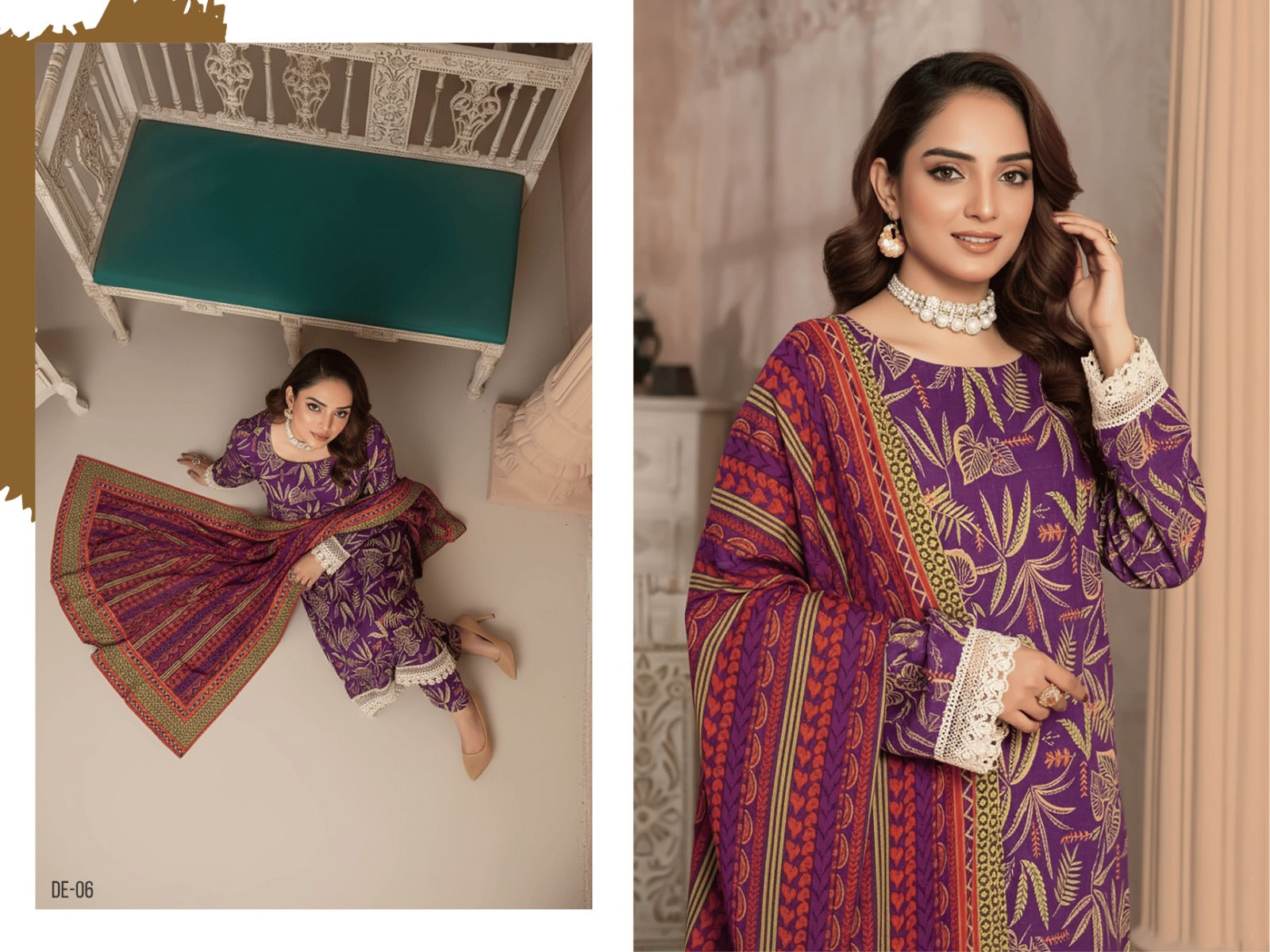 Deep Purple & Gold 3-Piece Suit | Premium Vintage Rod Winter Fabric