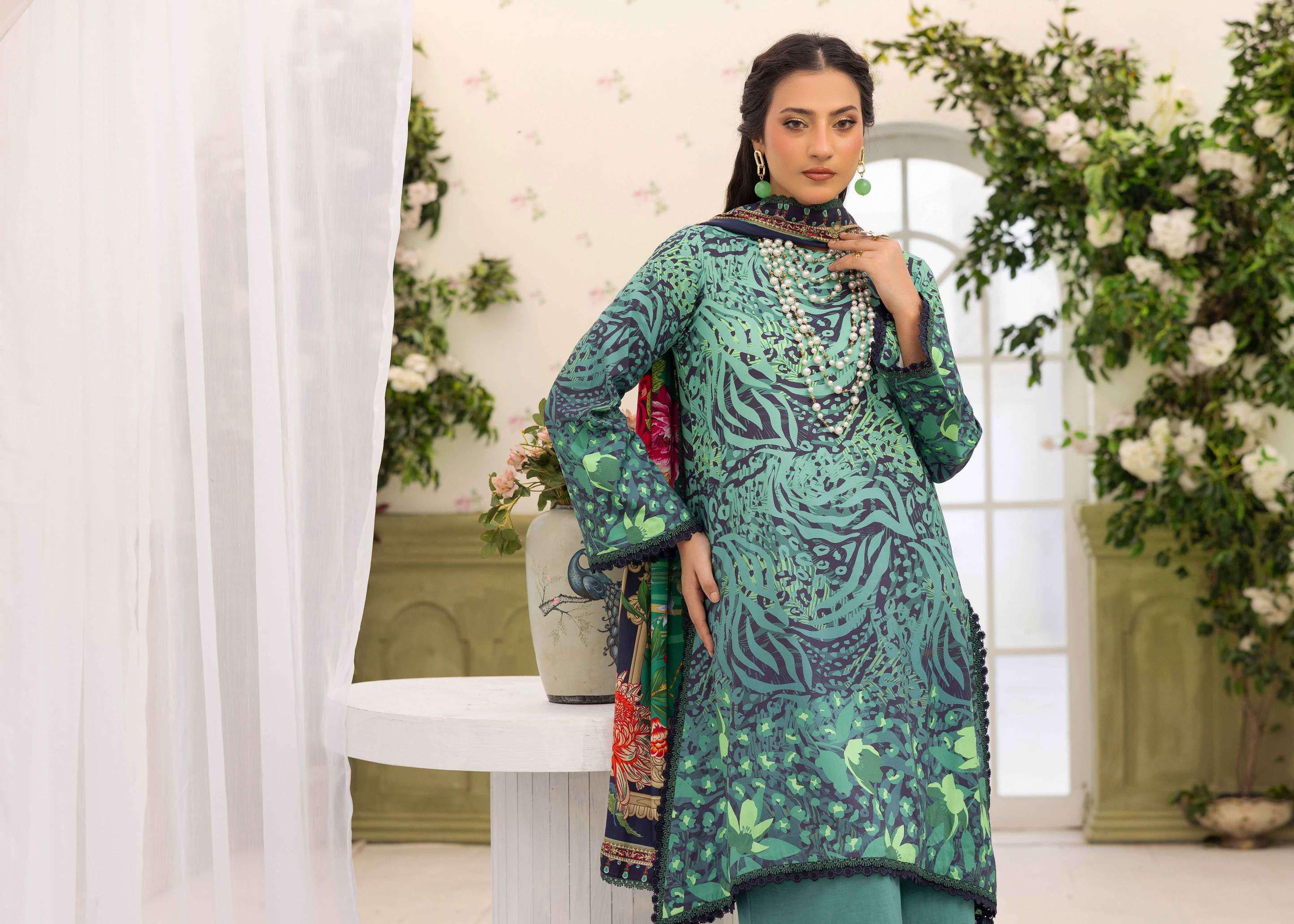 Luxury Archival Print Linen Suit | 3-Piece Slate Blue & Black Winter Collection